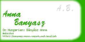 anna banyasz business card